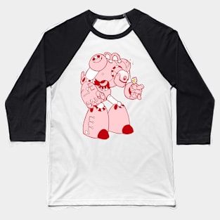 Daisy Pink Robot Baseball T-Shirt